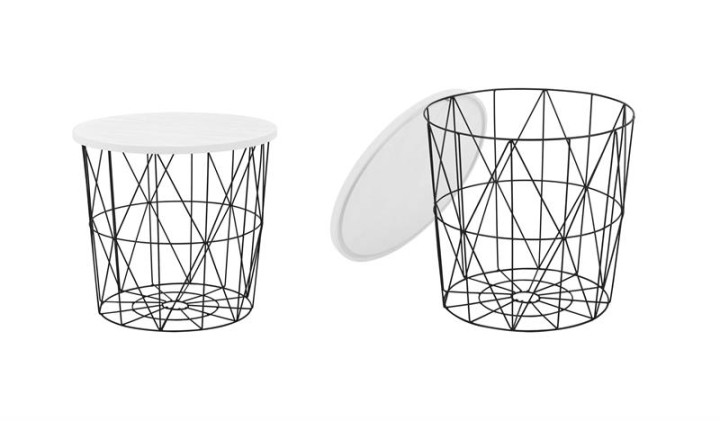 Журнальний столик Halmar MARIFFA Білий / Чорний